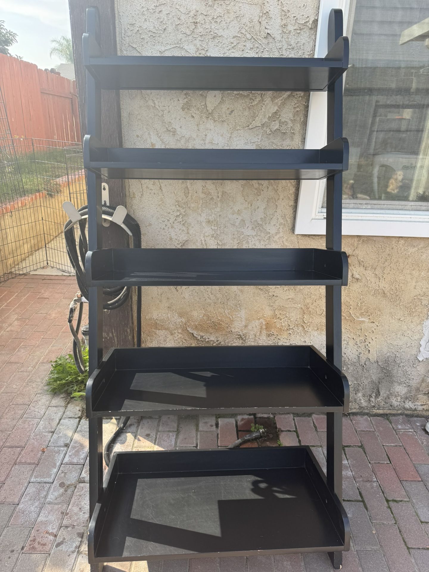 Black Legit Pottery Barn Ladder Shelves