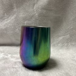 Oggi Rainbow iridescent Holographic Double Wall Stainless Steel Wine Tumbler cup  