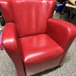 Small Red Leather Chair