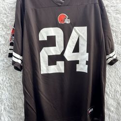 New NFL Brown Football Jersey Chubb Number 24 