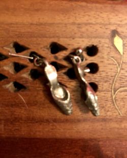 Mini shoes silver earrings