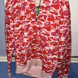 Pink Bape Hoodie medium