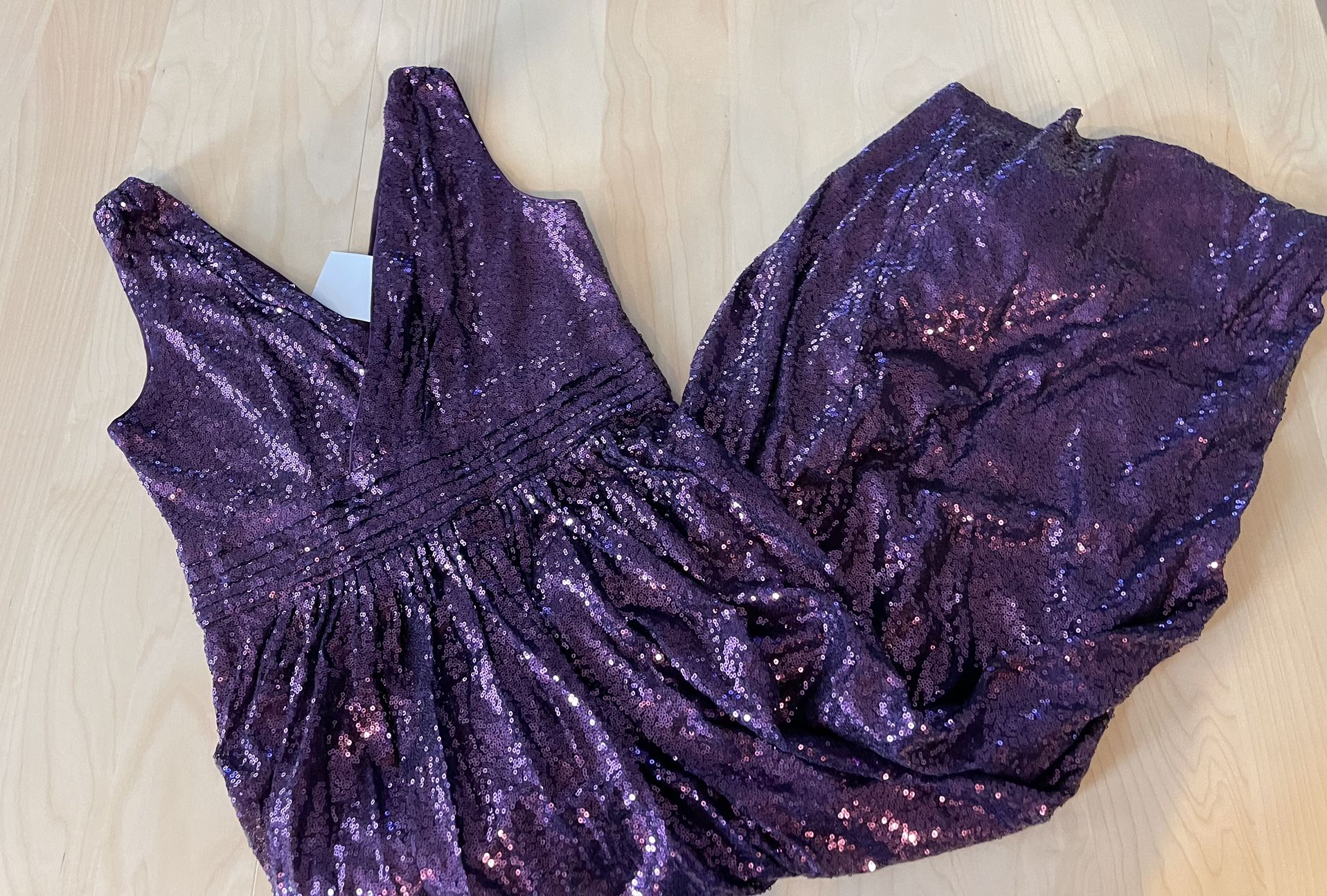 Long Sequined Purple Dress