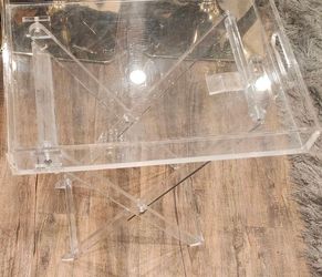 Clear Lucite Acrylic Folding Table
