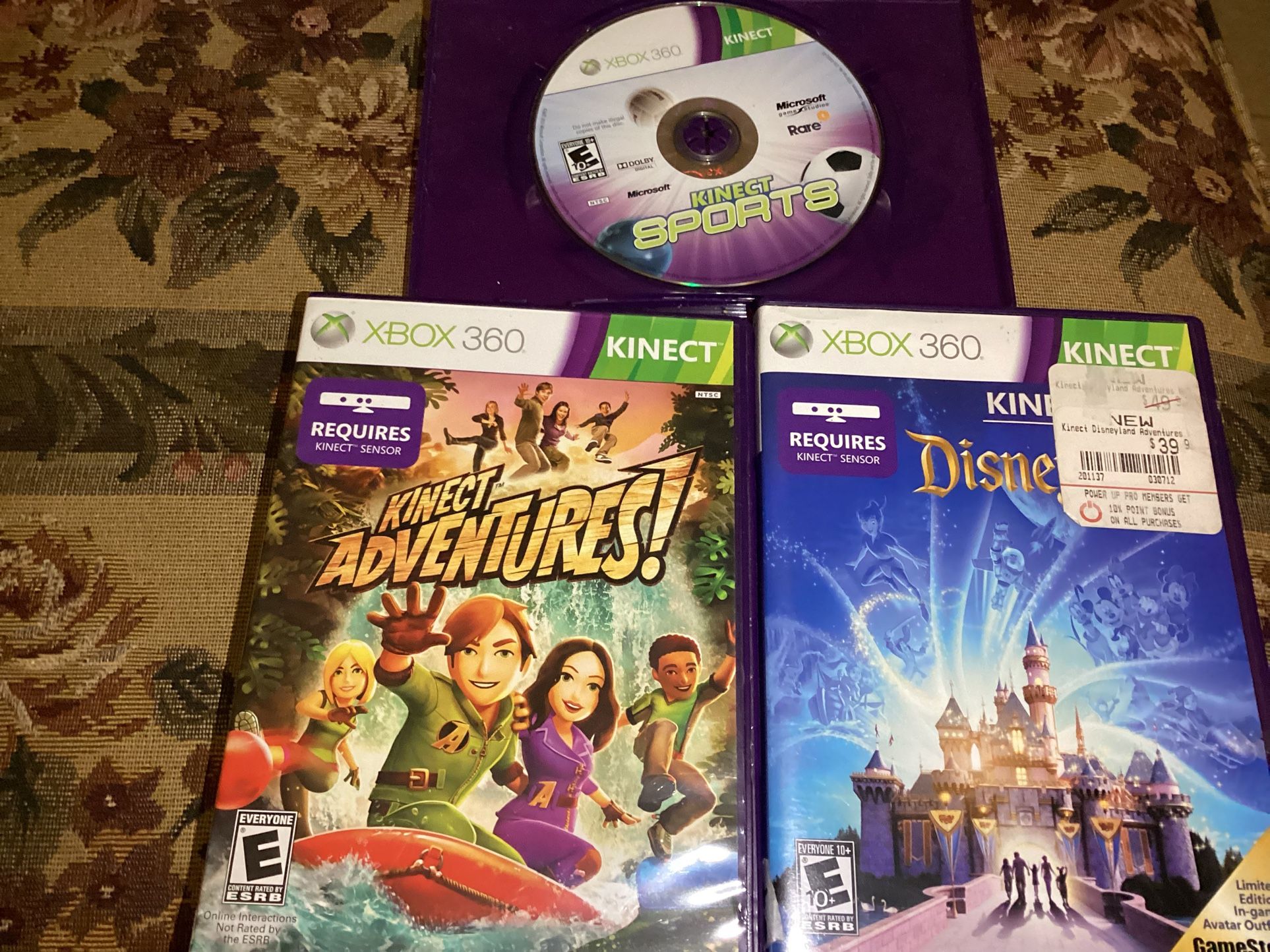 Kinect sports Adventures! And Disneyland Adventures for Microsoft Xbox 360
