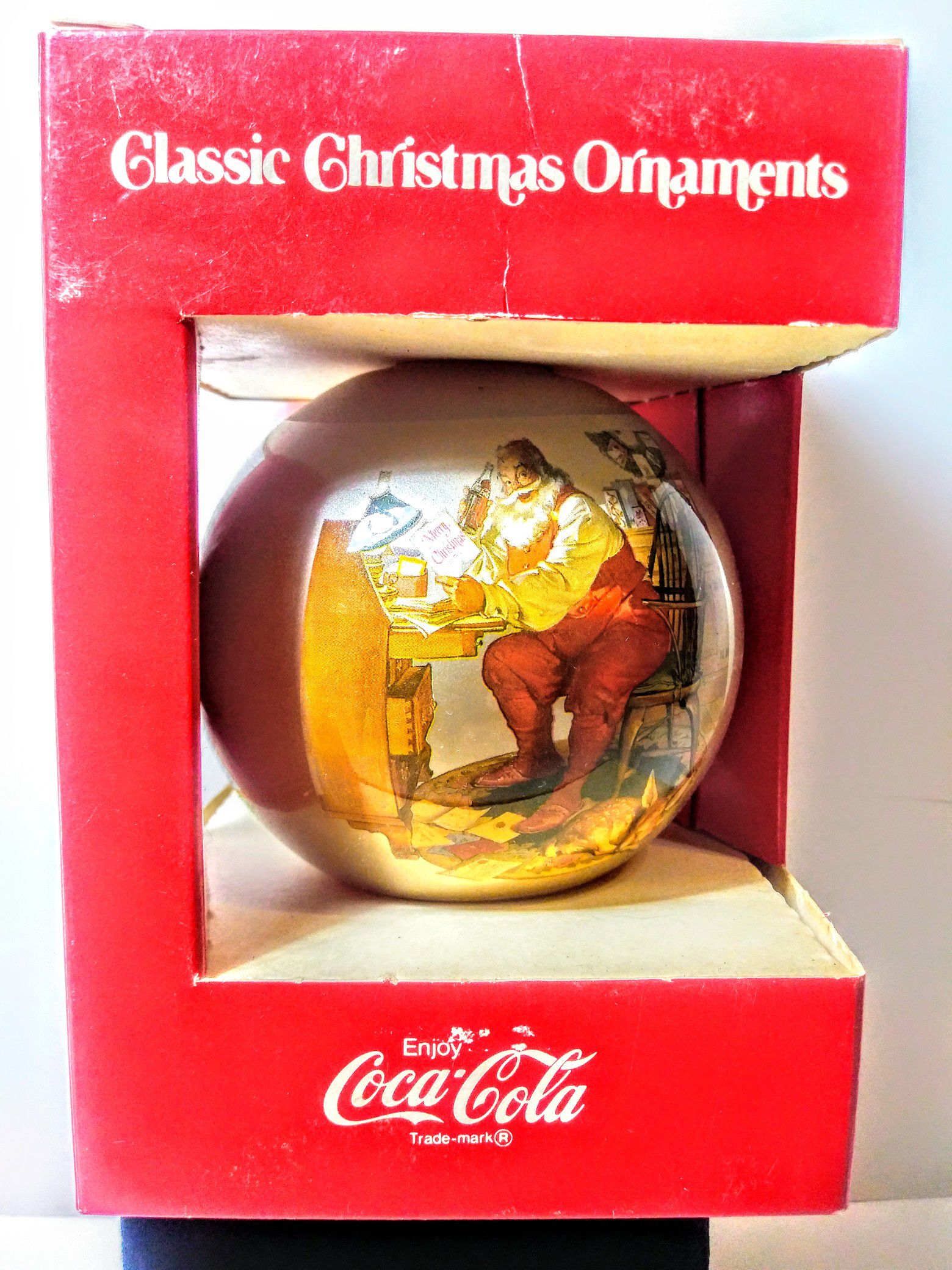 Vintage Coca Cola Santa Christmas Ornament