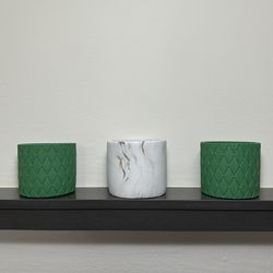 Green Marble Ceramic Pots