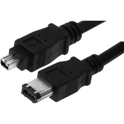 6-pin to 4-pin IEEE-1394 FireWire Cable (digital to analog)