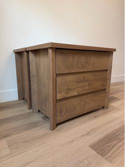 Chestnut Oak Nightstands — Oversized Bedside Tables — Organic Modern — Brand New! 🔥
