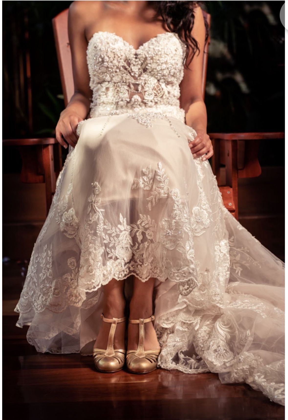 Wedding Dress Champagne Bustier