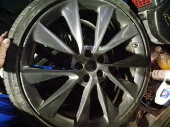 Tesla wheels and good tires two of them