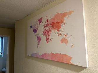 Map Print On Canvas 