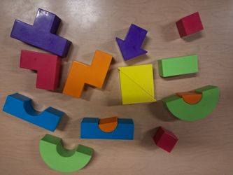Colorful Kids Shape Building Blocks Set