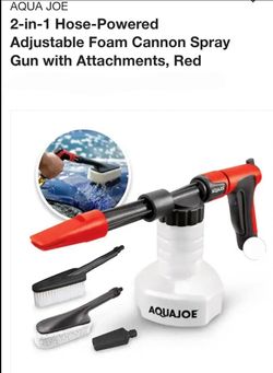 Aqua Joe 2-in-1 All-Purpose Garden Hose-Powered Adjustable Foam Cannon Spray Gun Kit