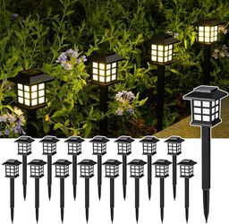 SOLPEX 16 Pack Outdoor Solar Lights, Pathway Lights, Outdoor Walkway Lights, Solar Garden Lights, Waterproof Path Lights for Garden, Patio, Landscape 
