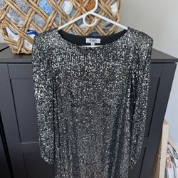 Sequin Long Sleeve Dress