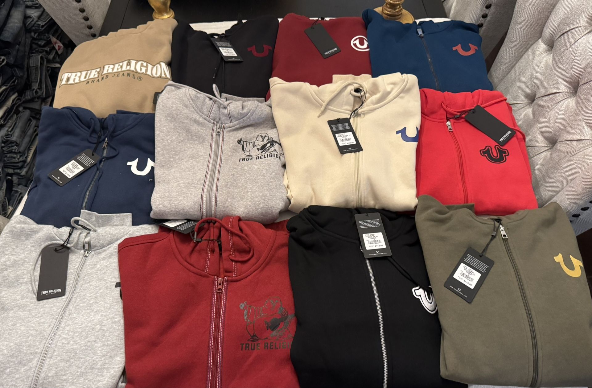 Mens Large True Religion Hoodies