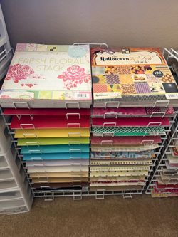 Scrapbook Paper storage racks