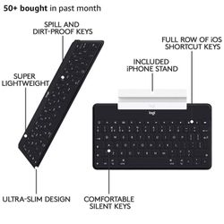 New  keyboard- Ultra-portable wireless keyboard for all iOS devices including iPad, iPhone, Apple TV