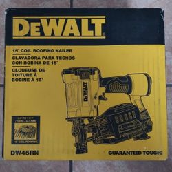 New Dewalt 15-Degree Coil Roofing Nailer - Pneumatic. 