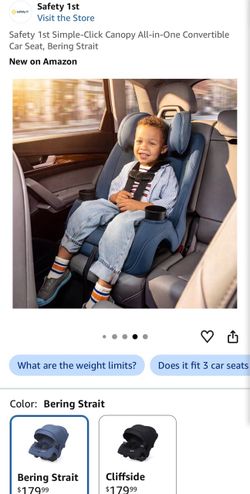 ✅ Safety 1st Simple-Click Canopy All-in-One Convertible Car Seat