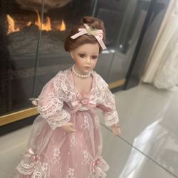 Beautiful Porcelain Doll 16” 
