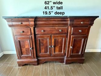 Black Marble Top Universal Furniture Credenza Buffet