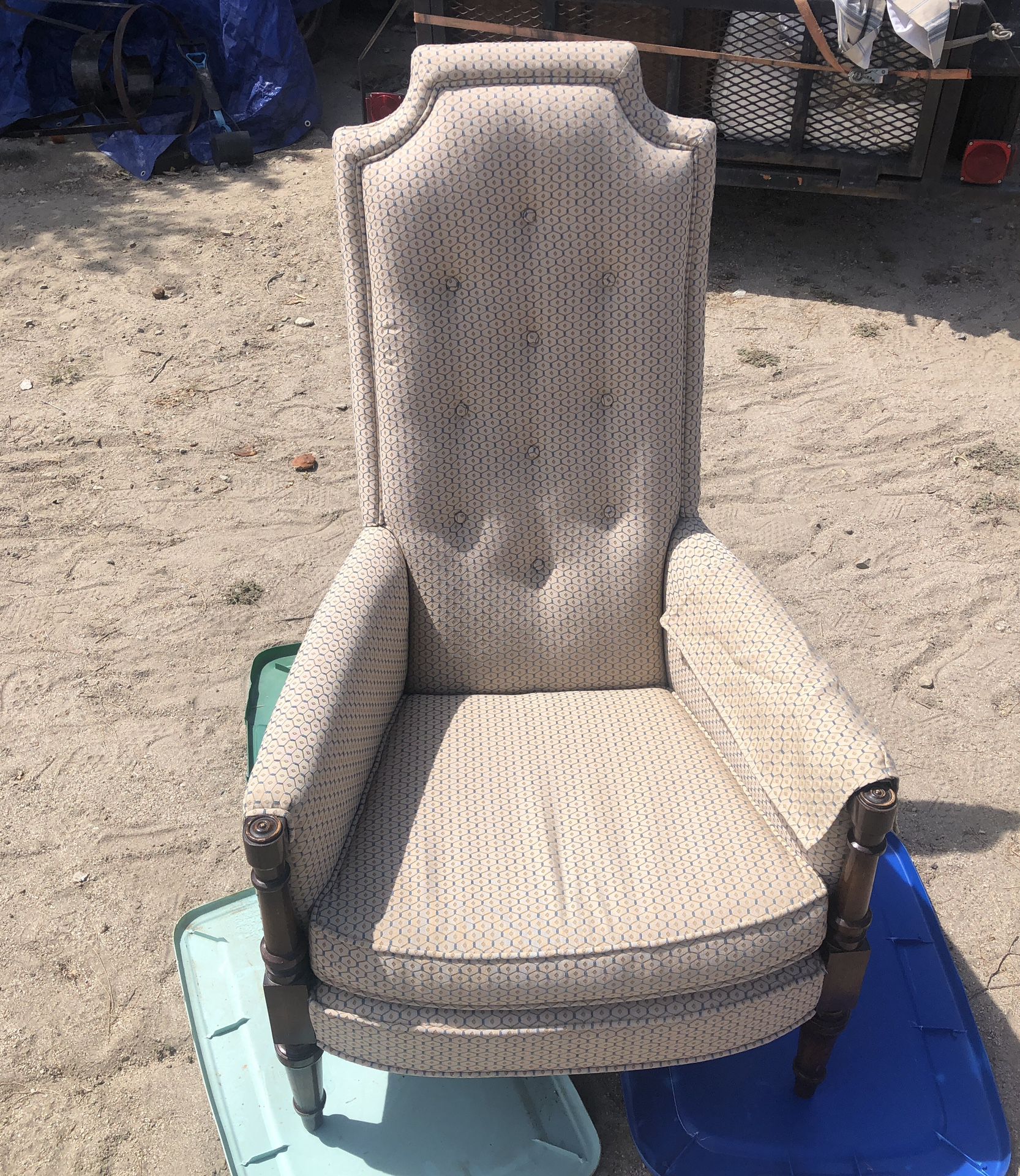 Antique High Back Chair