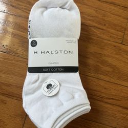 NWT H by Halston women soft cotton quarter socks 6 pairs 