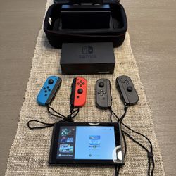 Nintendo Switch Bundle – 4 Controllers, 2 Docks, Travel Bag, Extra Chargers & HDMI Cables