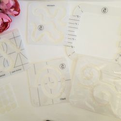 Free Motion Quilting Template Series 5 with Quilting Frame for Domestic Sewing.