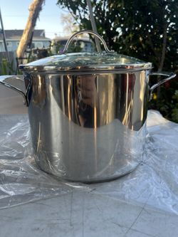 Princess House Olla de 8 qt. Clásica de Acero Inoxidable Princess Heritage con vaporera