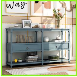 Brand Distressed Blue new Console Table Entry Table Sofa Table 