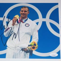 CAELEB DRESSEL SIGNED AUTOGRAPHED 8X10 PHOTO OLYMPICS SWIMMER GOLD JSA COA! #2