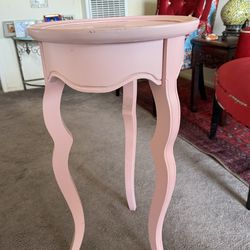 Whimsical Pink Table / Stand