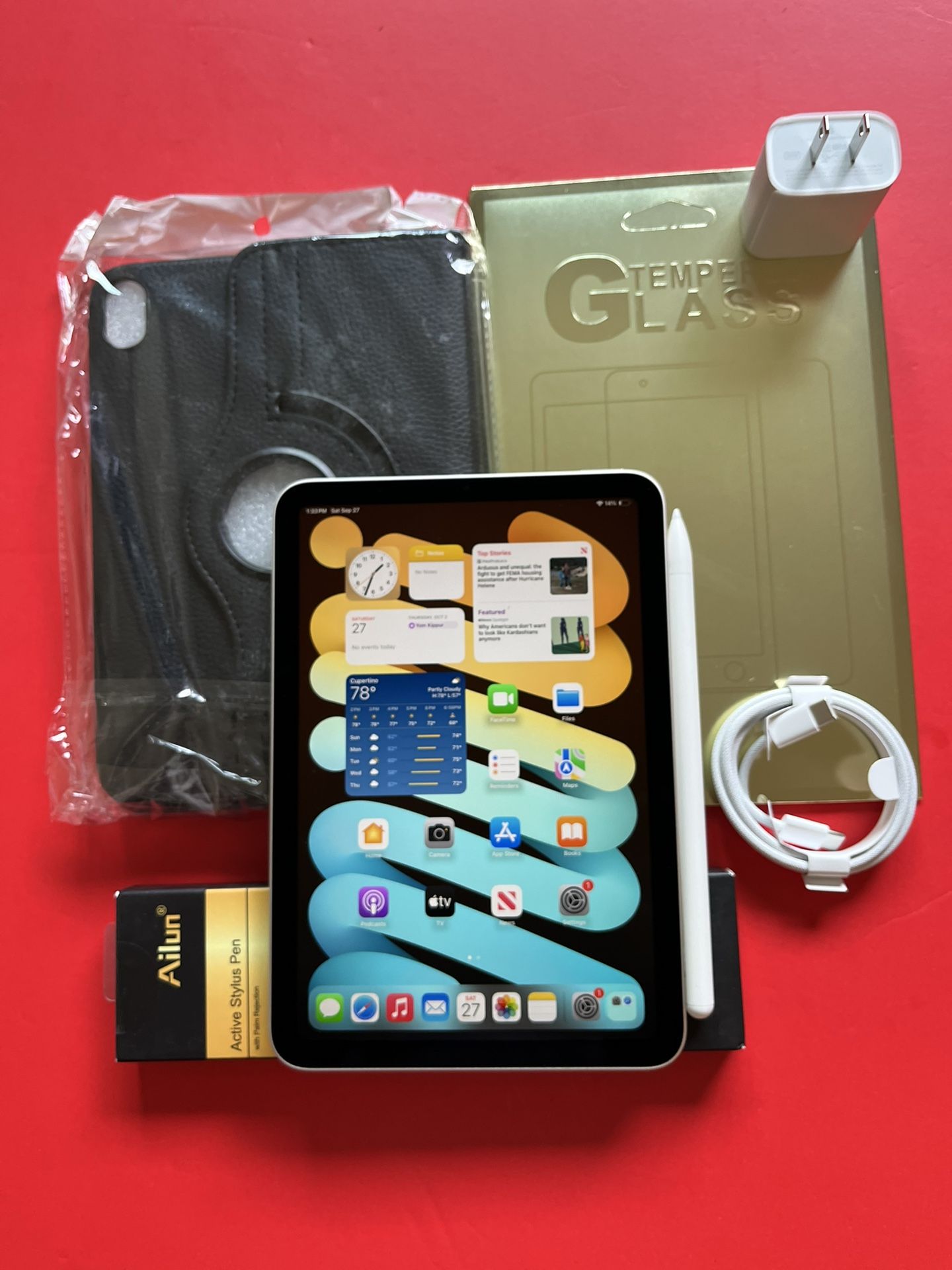 Apple ipad Mini 7th Generation ( Newest / A17 pro) 128GB with pen, case and accessories