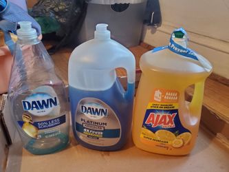 Dawn and Ajax Ultra Dish Soap Lot
Useful dish soap lot. 
one large Ajax Ultra Super Degreaser 90 fl oz bottle New,  unopened, weighted 6lb 1oz
 one la