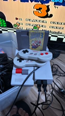 Nintendo NES Console with Super Mario Bros 3