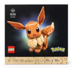 LEGO Pokemon Eevee #72151 Collectible Building Set 587 Pcs Brand New Sealed Box