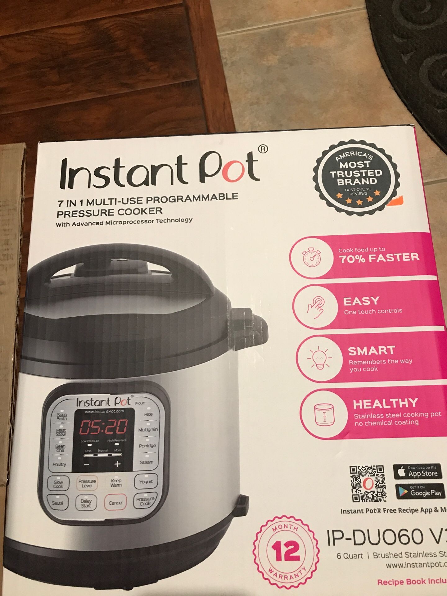 Instant Pot 7 in 1 multi-use pressure cooker