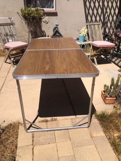 Folding Camping Table with Aluminum Frame