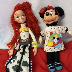 Collectable Disney Jesse & Minnie Dolls 