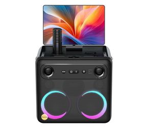 O380-Ikarao Smart Karaoke Machine for Adults - with Lyrics Display, 32GB Karaoke Tablet, 2 Wireless Mics, Professional Karaoke System, 300W Peak Power