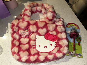 Plush Hello Kitty Bag And Pen