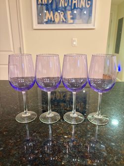 Purple wine glasses