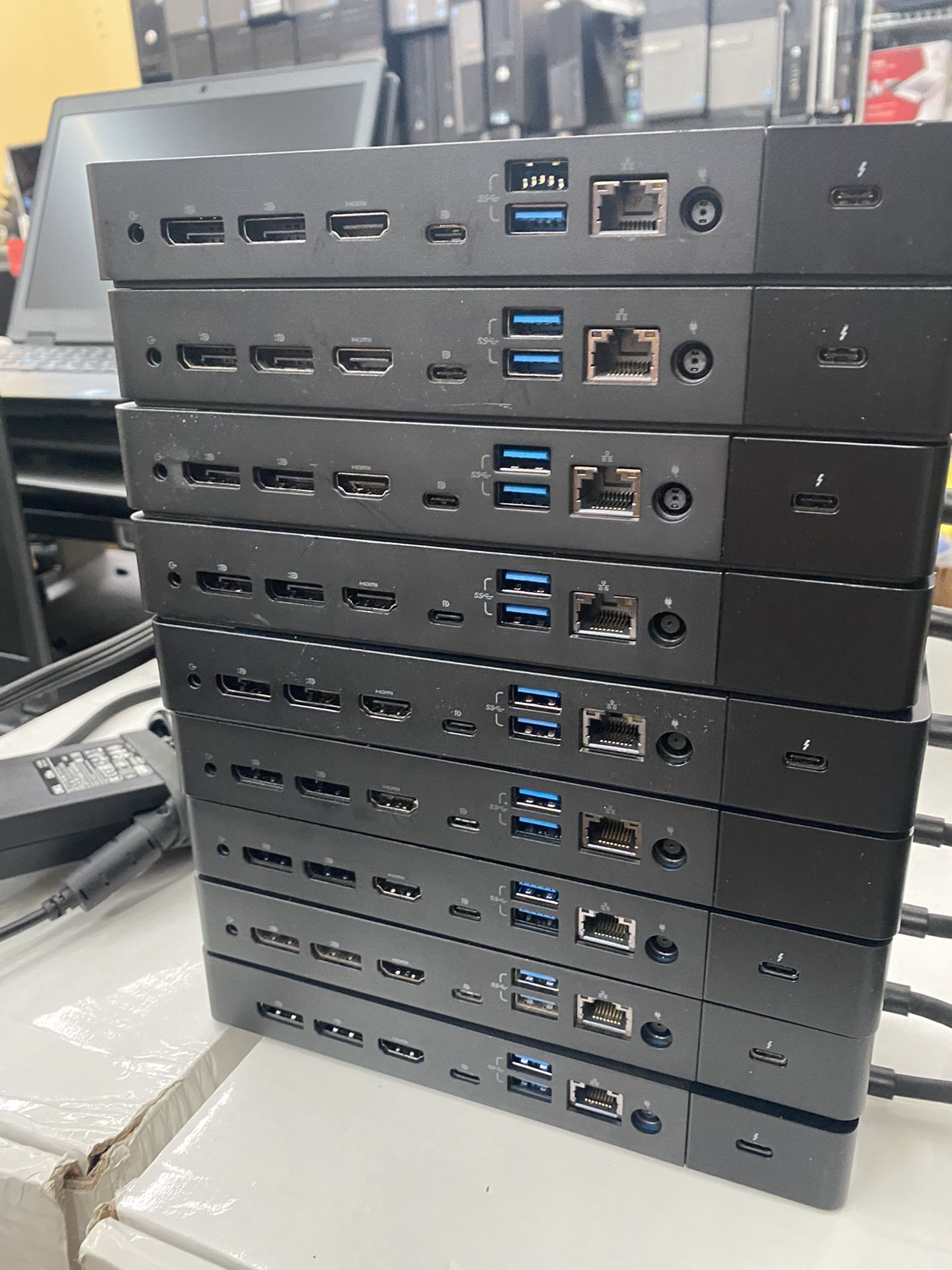 Dell WD19TB USB C Docking Station w/ 130W AC Power Adapter, in very good condition. $145 each