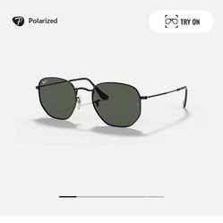 Ray Ban Hexagonal Flat Lens Sunglasses 