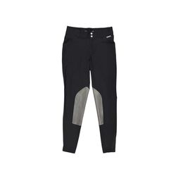 Kerrits Black Equestrian Riding Pants Gray Knee Patch 🏇