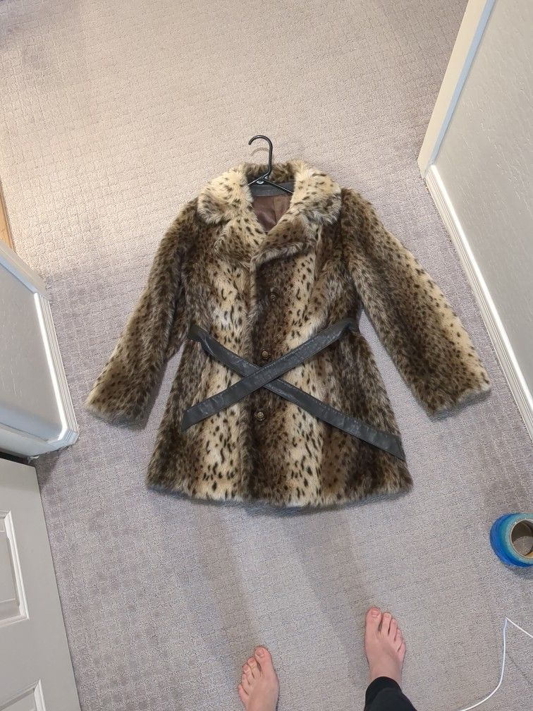Vintage 70-80s CALCUTTA by STILLMOOR Leopard Faux Fur Coat - ILGWU Union Made - USA