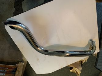 Chrome exhaust pipe. Harley